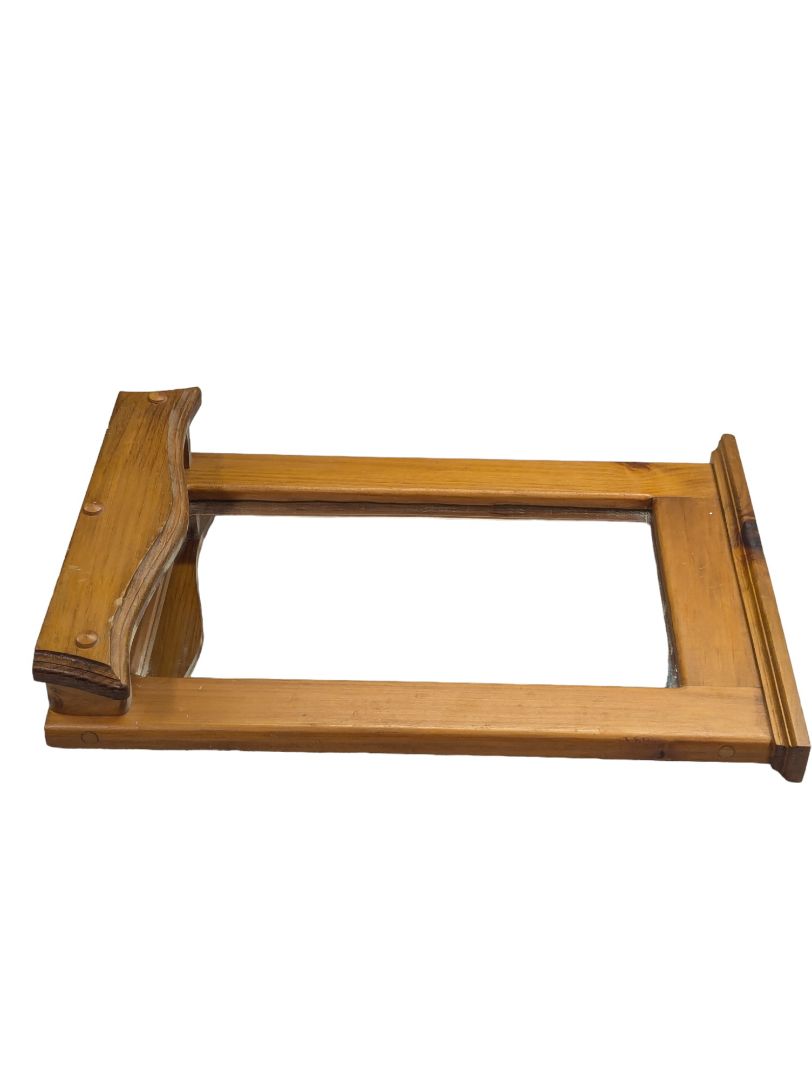 Solid Wood Mirror Wall Shelf