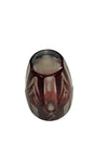 Round Red Bohemian Vase etched