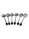 6 Antique Sterling Silver Coffee bean tea spoons