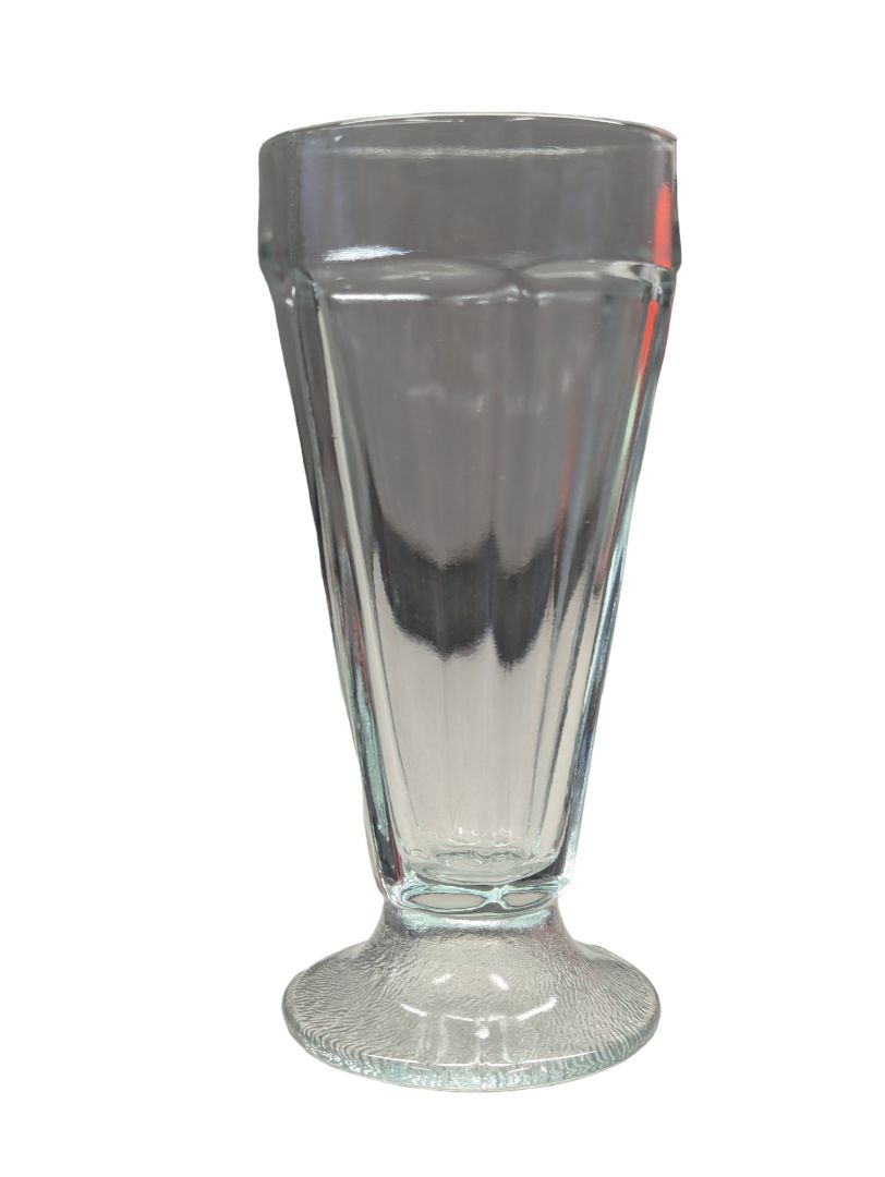 4 Vintage Clear Milkshake Glass
