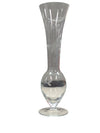 Vintage Etched Glass Flower Vase
