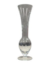 Vintage Etched Glass Flower Vase