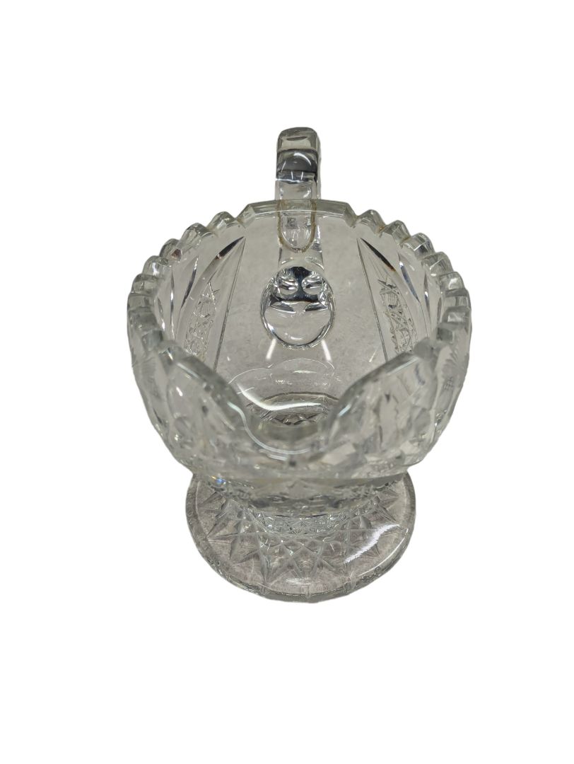 Brilliant cut crystal sugar bowl & cream pitcher