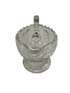 Brilliant cut crystal sugar bowl & cream pitcher