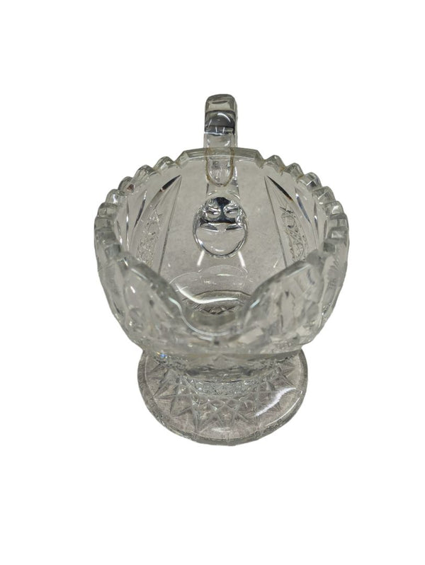 Brilliant cut crystal sugar bowl & cream pitcher