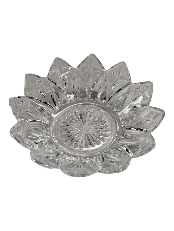 Vintage Federal pressed petal glass dish