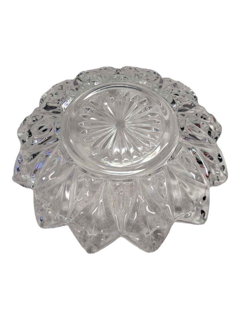 Vintage Federal pressed petal glass dish