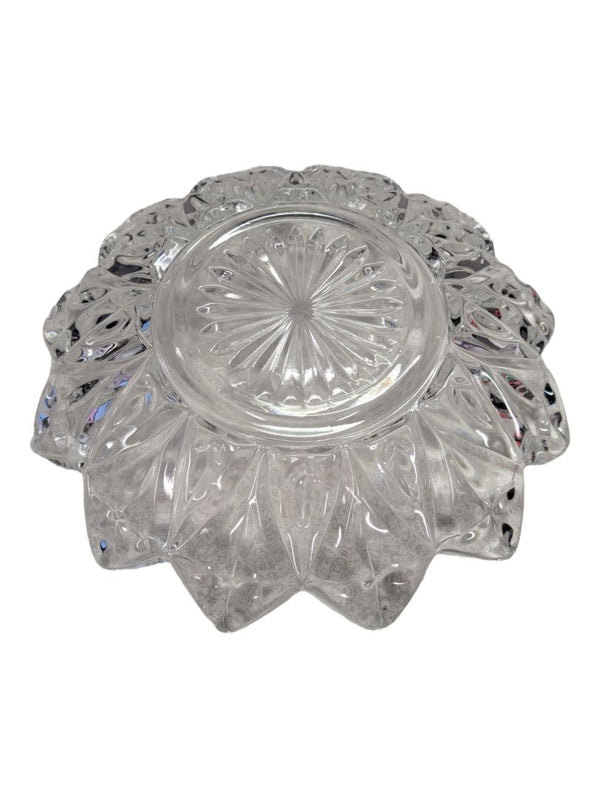 Vintage Federal pressed petal glass dish