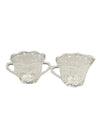 Clear Glass Sugar Bowl & Creamer Set