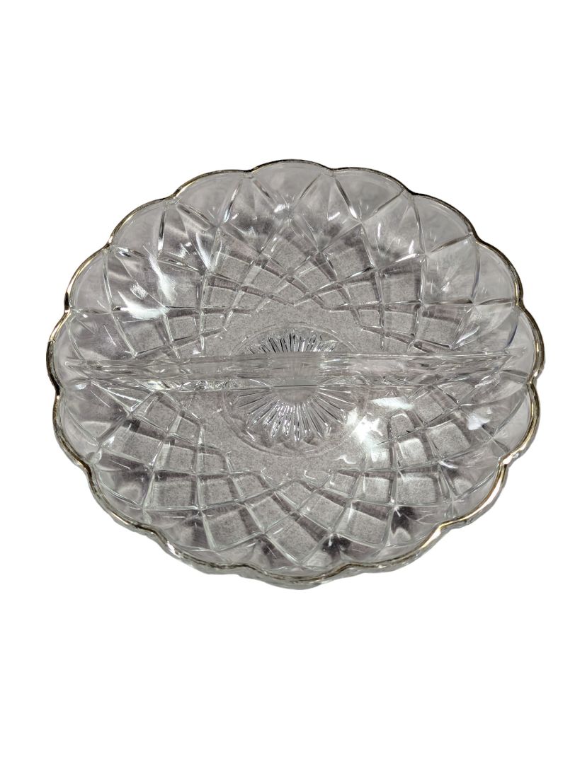 Vintage HAZEL ATLAS 22K GOLD Glass Dish