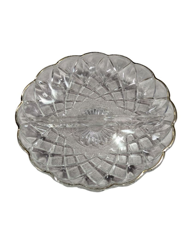Vintage HAZEL ATLAS 22K GOLD Glass Dish