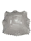 Vintage INDIANA GLASS Clear Ruffled Diamond Point-Candy dish