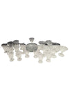 31 PC Etched Crystal Dining Set