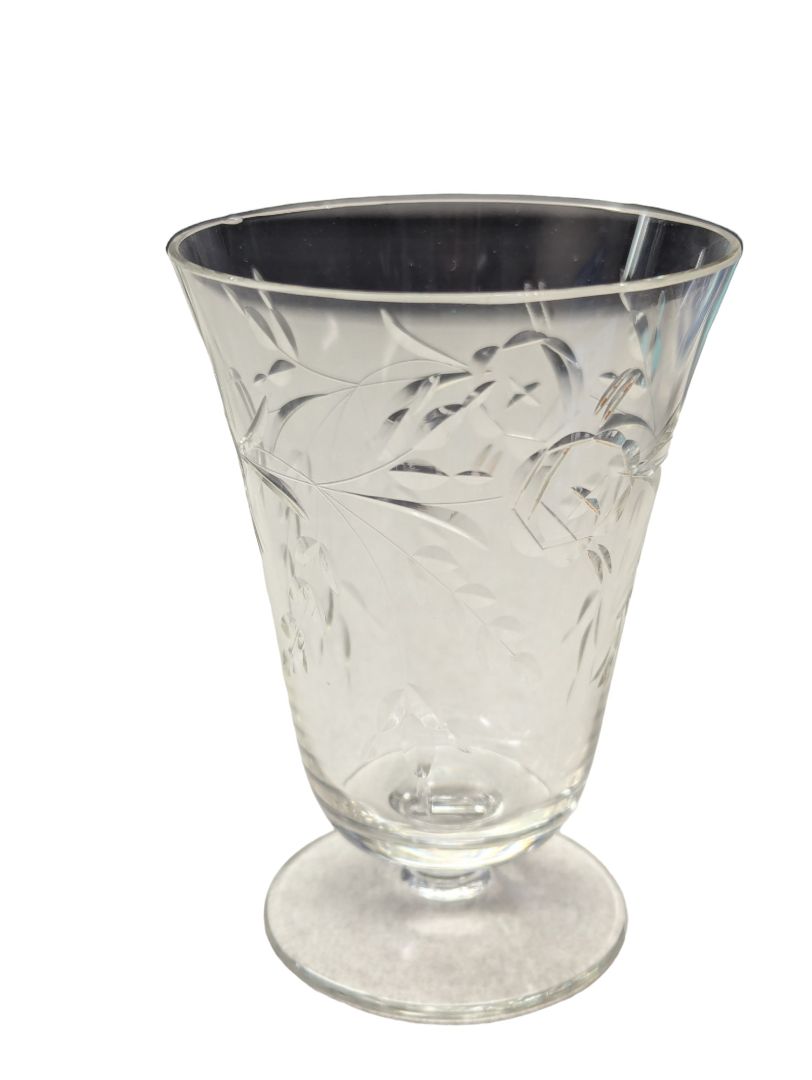 31 PC Etched Crystal Dining Set