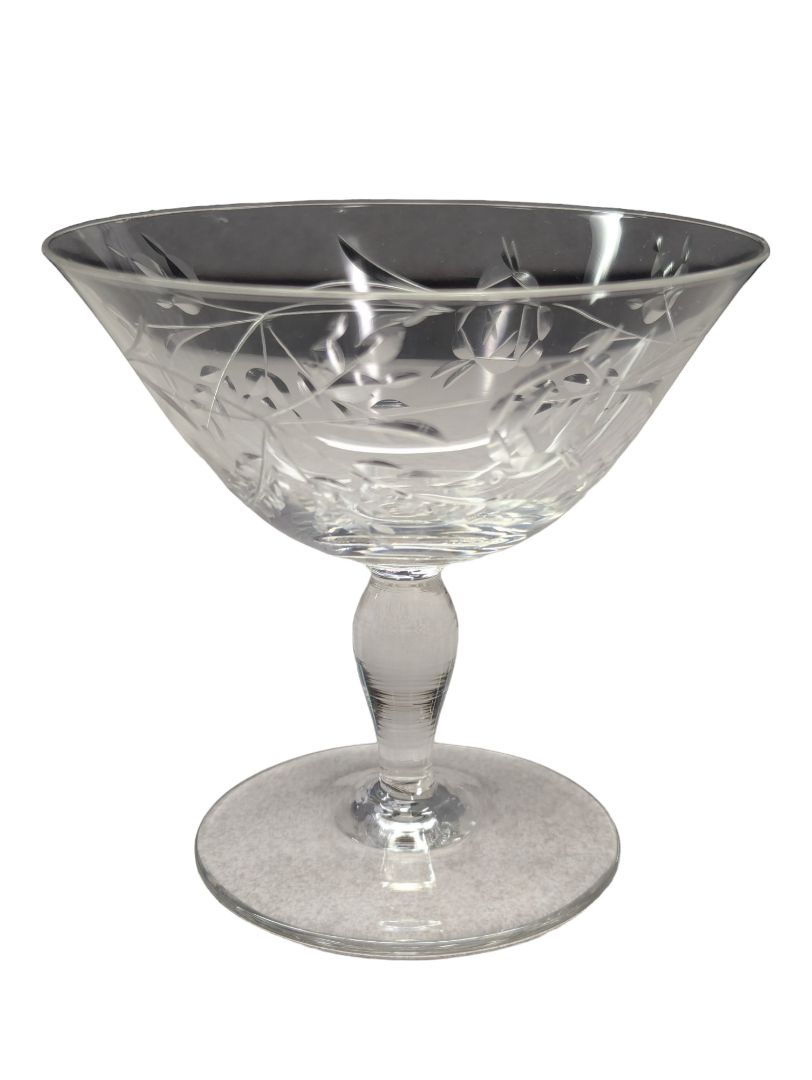 31 PC Etched Crystal Dining Set