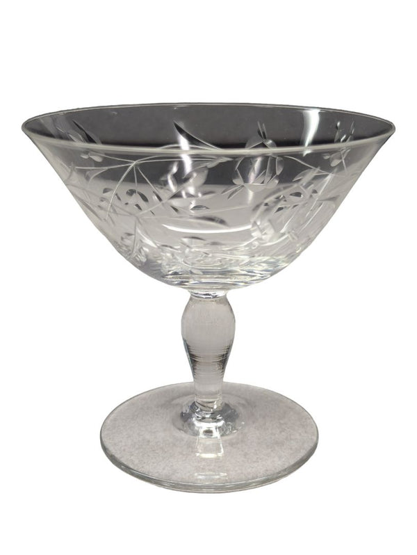 31 PC Etched Crystal Dining Set