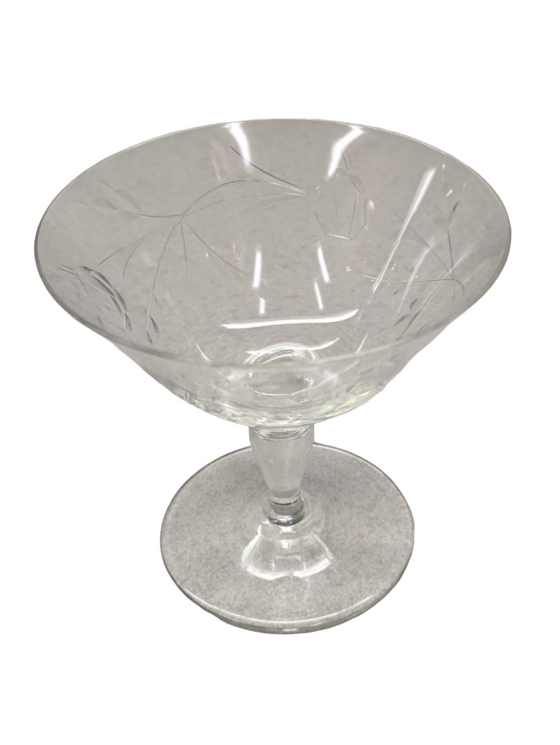 31 PC Etched Crystal Dining Set