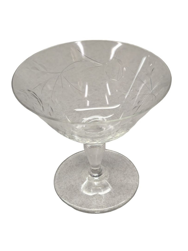 31 PC Etched Crystal Dining Set