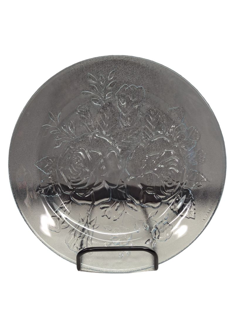 Vintage Pasari Livia roses glass plate