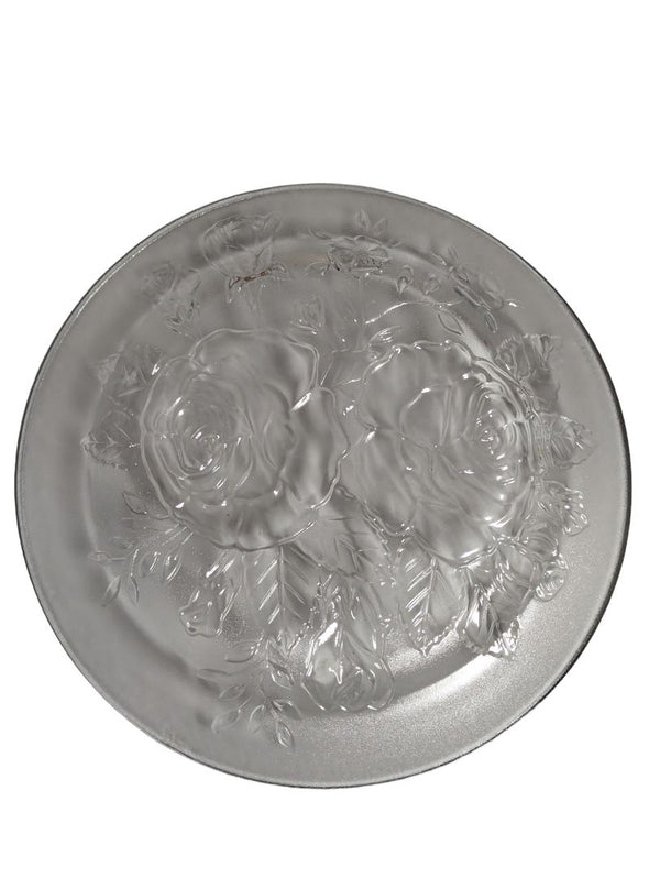 Vintage Pasari Livia roses glass plate