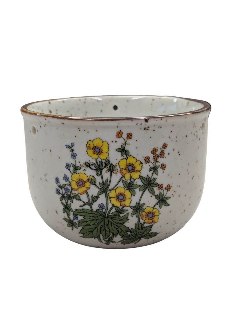 Vintage Pair Speckle ware Pottery Stoneware Planters