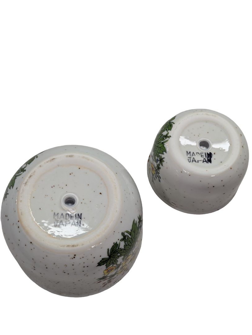 Vintage Pair Speckle ware Pottery Stoneware Planters