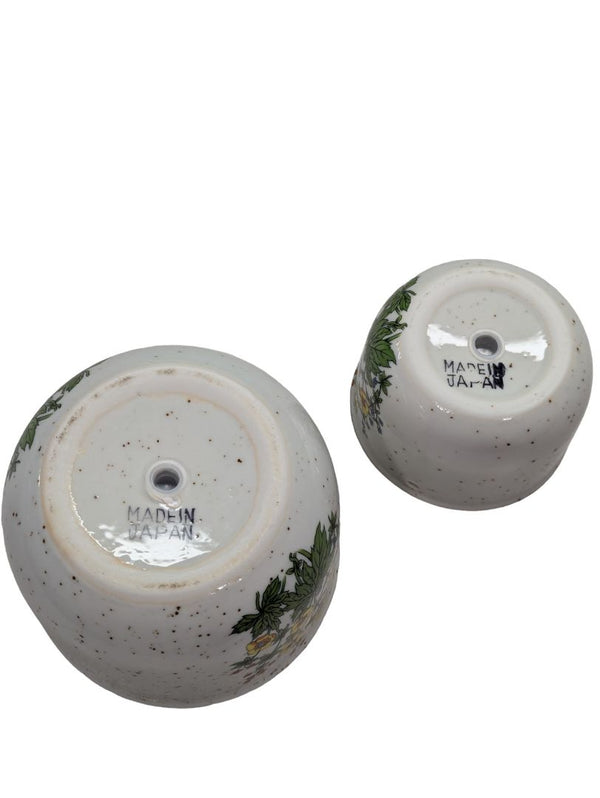 Vintage Pair Speckle ware Pottery Stoneware Planters