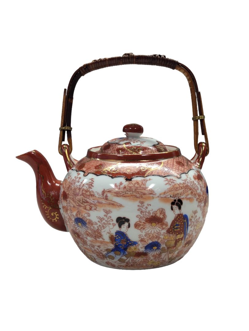 Lithophane 24k gold Hand Painted Japanese Tea Set