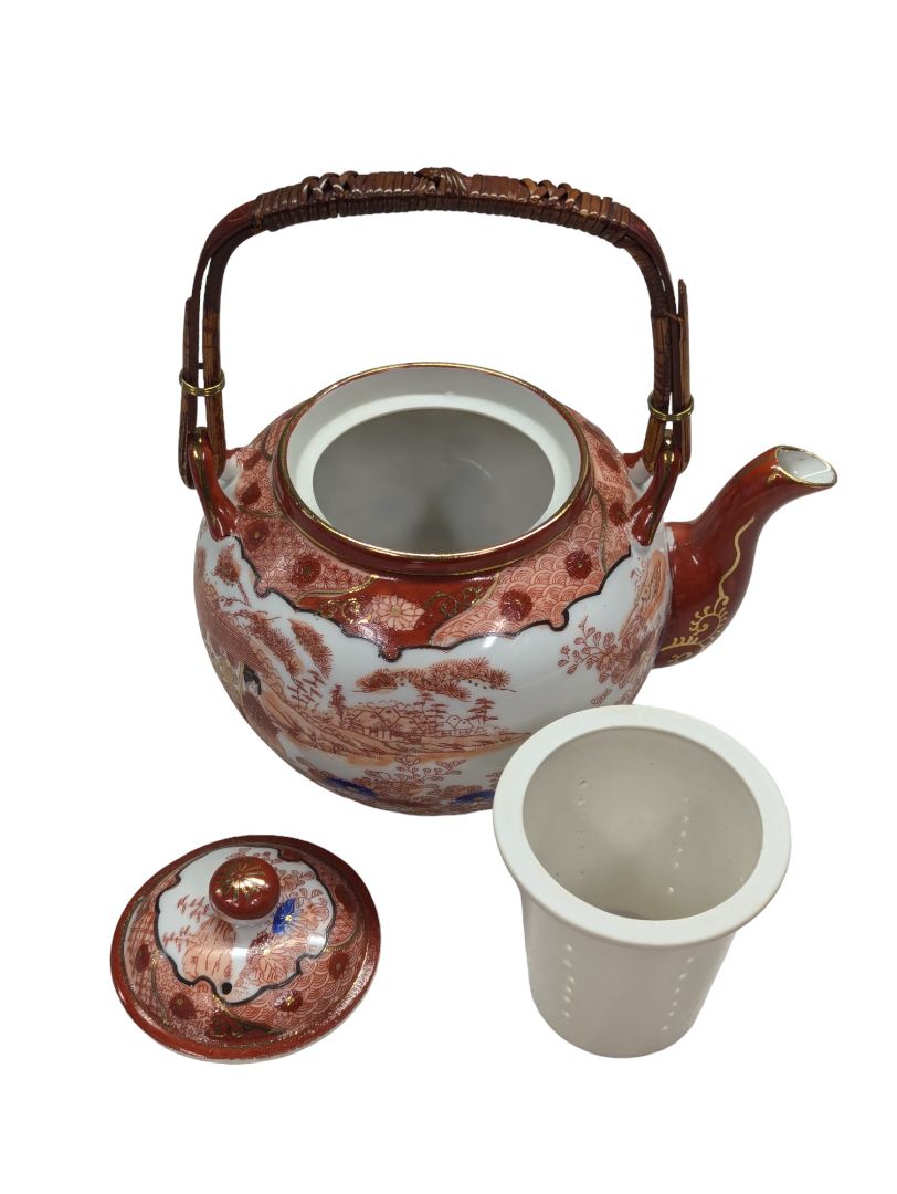 Lithophane 24k gold Hand Painted Japanese Tea Set