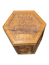 African Hand Carved Storage/Ottoman