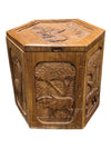 African Hand Carved Storage/Ottoman