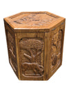 African Hand Carved Storage/Ottoman