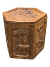 African Hand Carved Storage/Ottoman