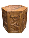 African Hand Carved Storage/Ottoman