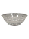 VINTAGE FLORAL ETCHED GLASS BOWL