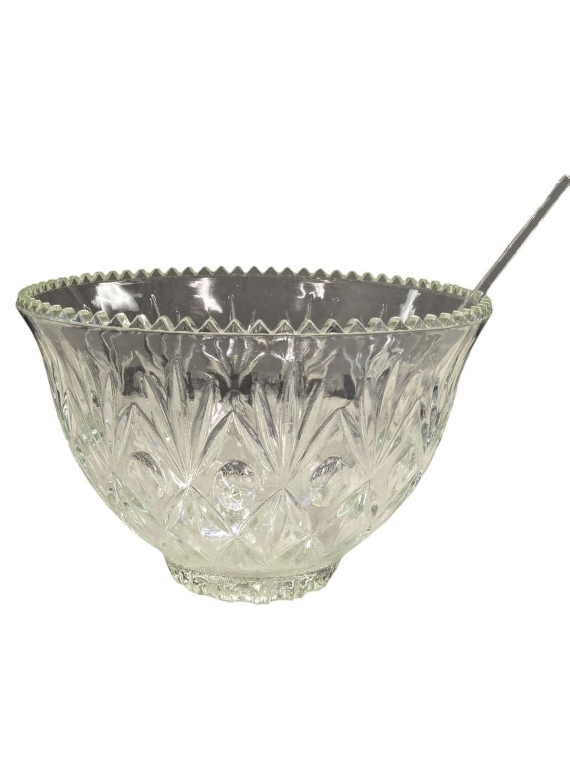 Anchor Hocking Arlington Glass Punch Bowl Set