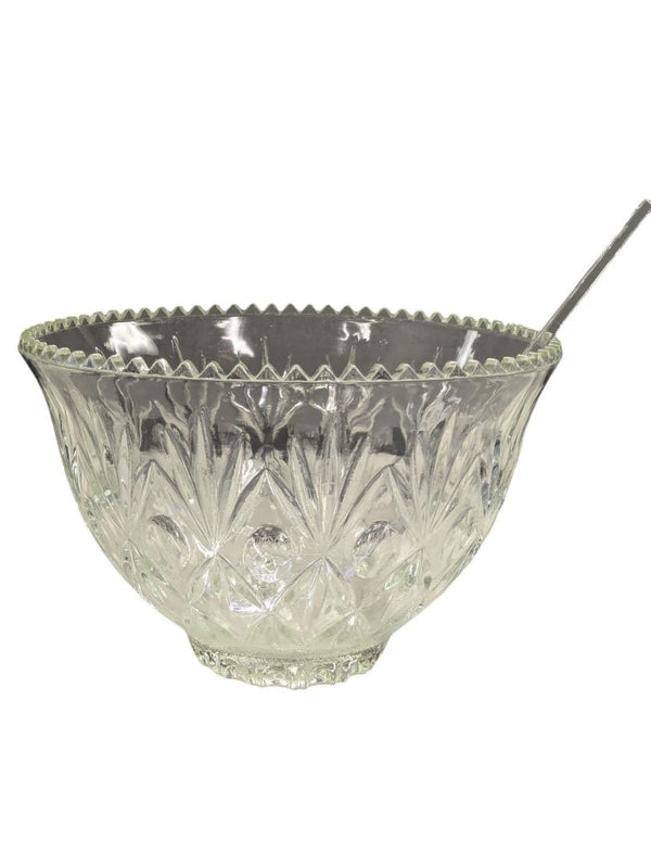 Anchor Hocking Arlington Glass Punch Bowl Set