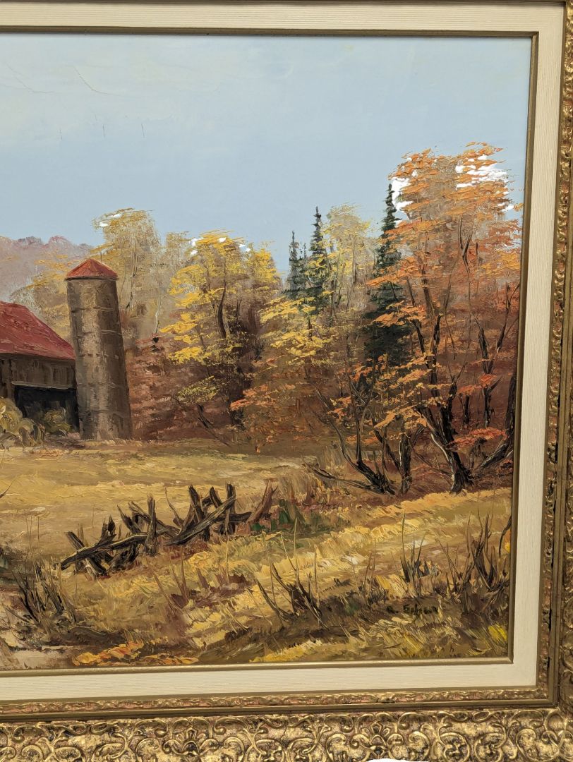 Rose Schul oil painting Fall scene