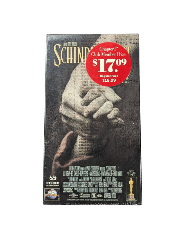 Vintage 2 VHS  Schindler's List New & Sealed