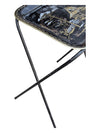 Black  Vintage 1950's TV Tray Asian motive