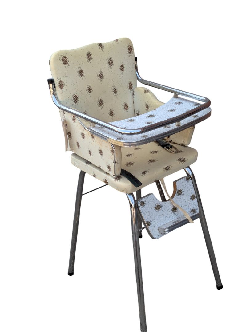 Vintage Baby High Chair Mid Century Modern