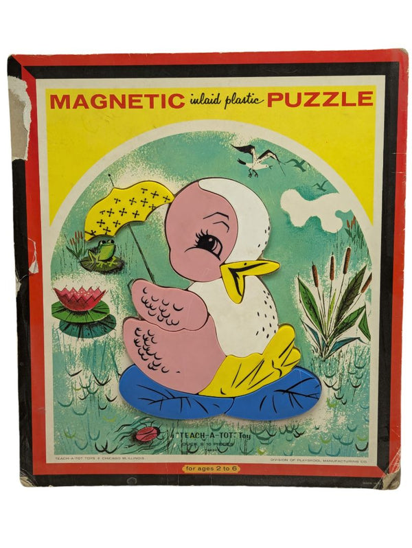 Vintage PLAYSKOOL Magnetic Inlaid Plastic Puzzle