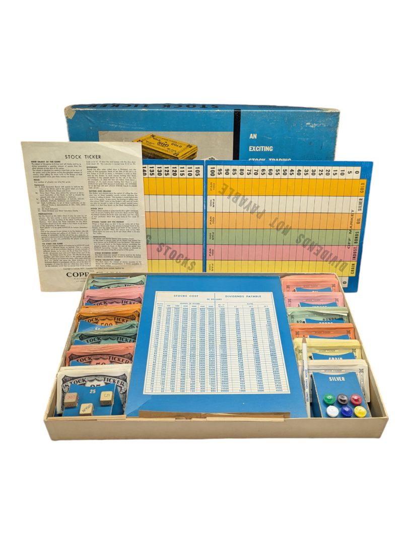 Vintage 1937 Stock Ticker Board Game