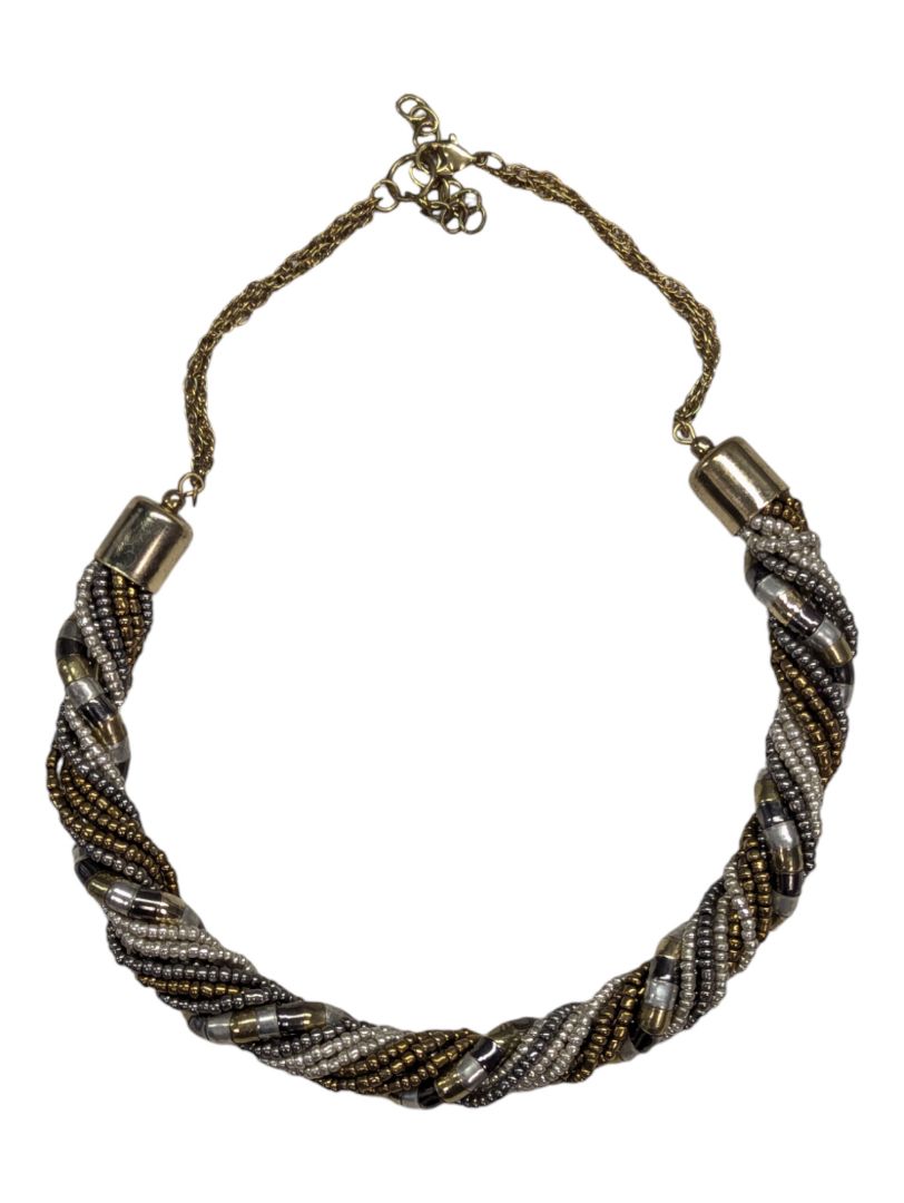 Gold Beaded Fashion Necklace