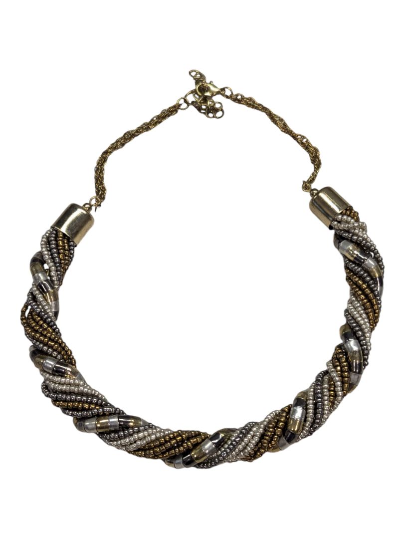 Gold Beaded Fashion Necklace