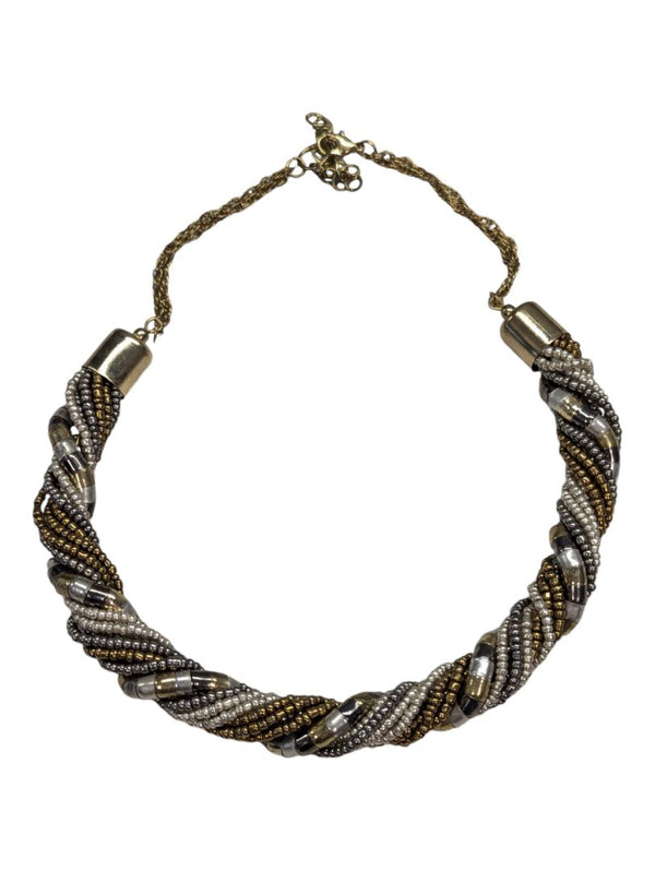Gold Beaded Fashion Necklace