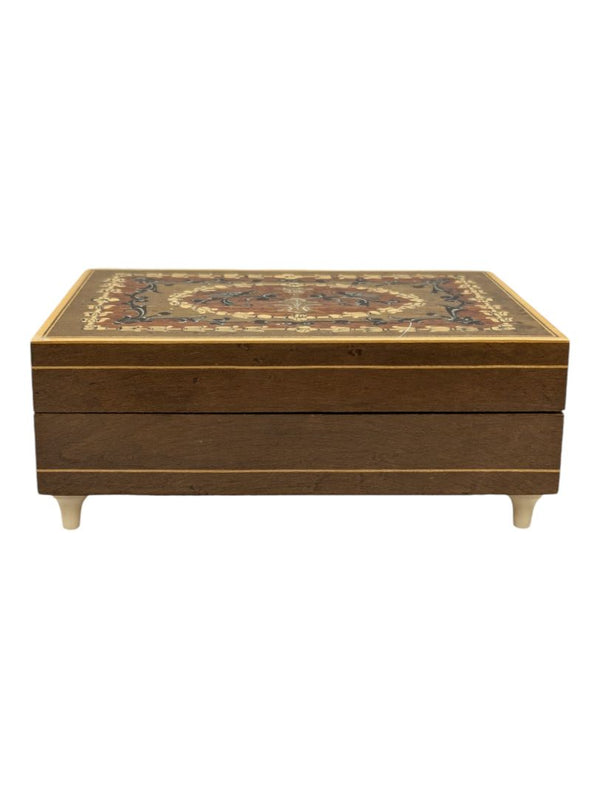 Inlaid Lacquer Wood Music Jewelry Box
