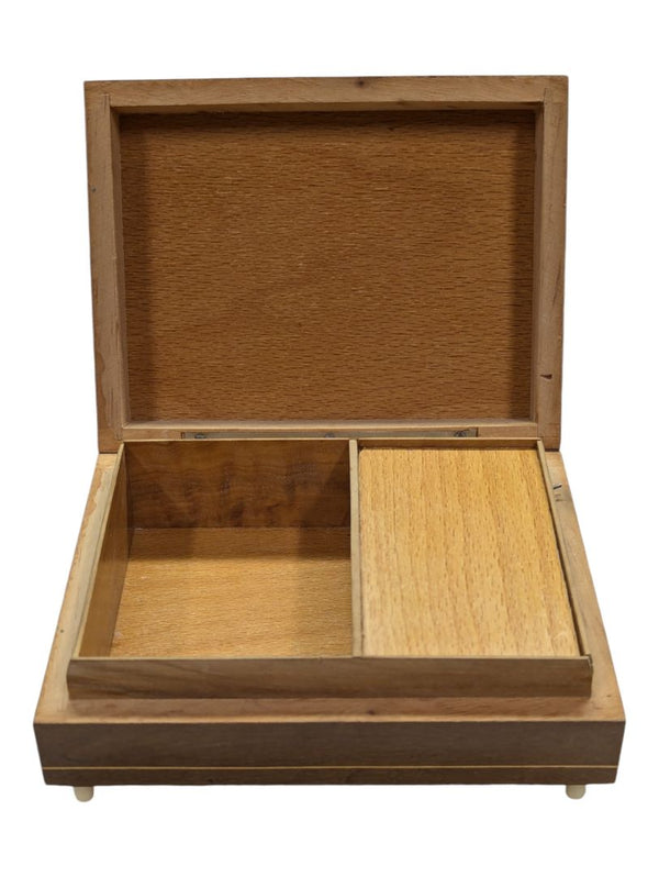Inlaid Lacquer Wood Music Jewelry Box