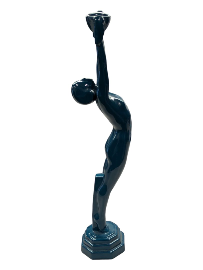 RARE Blue Woman Sculpture 