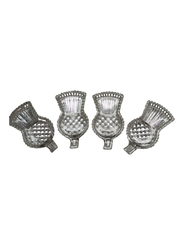 Retro Bohemian Glass Thistle Trinket Dishes (4)